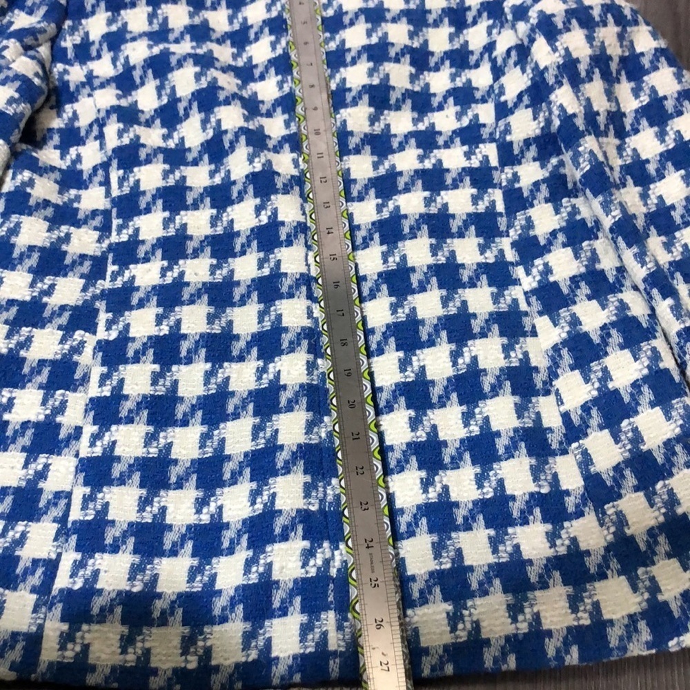 Joie houndstooth blue white oversized blazer - Picture 15 of 17
